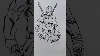 Deadpool#art #shading #viral #trading # drawing#shorts 😈😈🥷💀