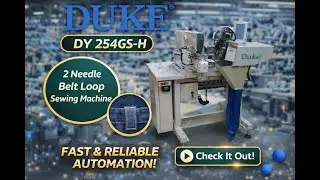 Duke DY 254GS- H ,  2 Needle Belt Loop Sewing Machine | High Speed Jeans Belt Loop Machine  #machine
