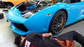 2012 LamBorghini Gallardo Wrap By Impressive Wrap Gloss Light Blue