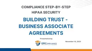 EPICompliance Podcast #6: Building Trust - Business Associate Agreements