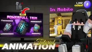 Minecraft Animation Tutorial Like CC LEAF✨ in mobile 🔥