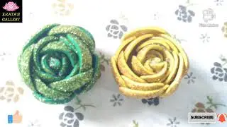 Easy Glitter Sheet Rose | Decorative ideas 🌹🌹