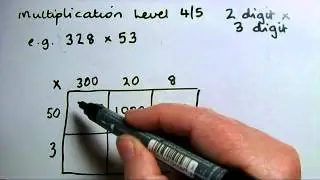 L4 to 5 Multiplying grid method 3 digit by 2 digit  av