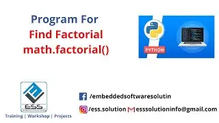 Program for finding factorial of number | find factorial math.factorial
