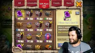 Opening up Hero Cards on the Pure Free to Play Account | Castle Clash