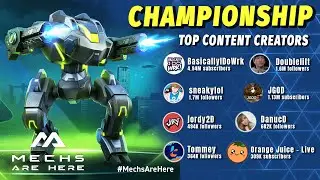 Famous Content Creators for the #MechsAreHere Championship Teams Revealed! | Mech Arena #shorts