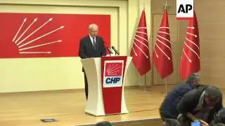 Turkey opposition party leader questions vote