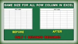 increase same size for all cells in excel || how to increase column in excel for all #excel
