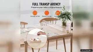 VEVOR Plastic Table Cover 36 x 54 Inch 1.5 mm Thick Clear