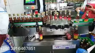 High speed star wheel wrap around labeling machine for sesame oil bottle