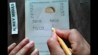 Escribir la palabra taco en libro para aprender a leer y escribir 3ro  Aprende preescolar en casa