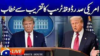 LIVE : US President Donald Trump addresses the ceremony | Geo News