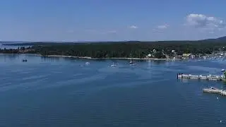 0016 - Bass Harbor Maine - Drone - Looking at the harbor