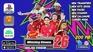 GOKIL UPDATENYA ! Wajib Coba ! Winning Eleven 2026 Android (PS1) Ada Timnas INDO & Top Eropa 25/26 !