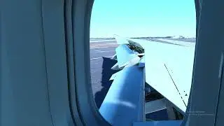 Korean air 747 8 landing at JFK on runway 34L