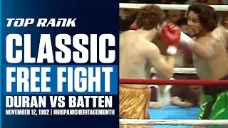 Roberto Duran Earns Unanimous Decision Against Jimmy Batten | HISPANIC HERITAGE MONTH | FREE FIGHT