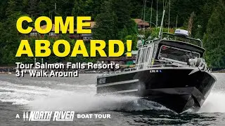 Come Aboard! Tour a North River 31' Walk Around Guide Boat based at Salmon Falls Resort