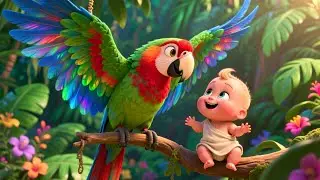 Parrot&rsquo;s Happy Song Time 🦜🎶 Fun Learning Music for Kids | Sing Along Toddler Rhyme Adventure