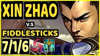 XIN ZHAO vs FIDDLESTICKS - 7/1/6 KDA JUNGLE GAMEPLAY - BR Ranked MASTER