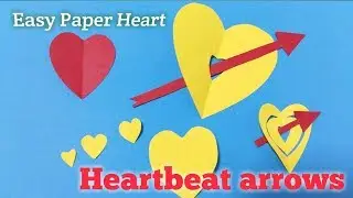 Easy Paper Heart / Heartbeat arrows - Cutting Paper Heart