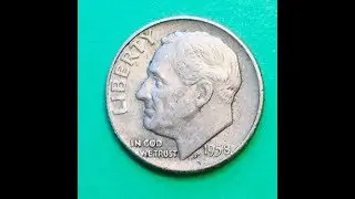 US Dime 1958 D - 137 Million Made - United States 10 Cents
