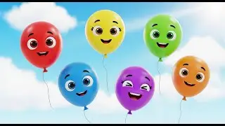 Six Little Toy Balloons Pop Pop Pop | Color Learning & Counting Song for Kids