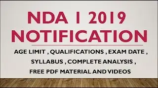 NDA 1 2019 notification , Age limit , Qualification || NDA 1 2019 Complete Information || Age limit
