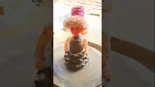 pottery with clay 👰 #shorts #video #viral #trending #pottery #clay #art #like #music #love #india
