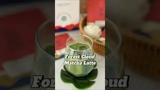 Oat milk matcha latte using Forest Cloud Kasumi matcha powder and Oatside #matchalatte #matchapowder