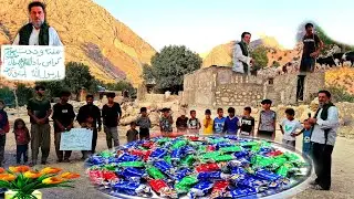 Children'shappinesswith syrup and chocolate | Celebratingthebirthof theProphet (PBUH) in the village