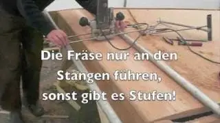 Sperrholz sch&auml;ften mit der Oberfr&auml;se