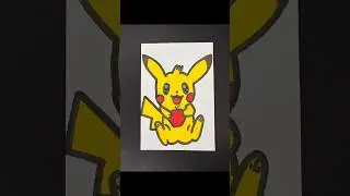Pikachu Drawing ⚡🍎 #drawing #asmr #relaxing #satisfying #pikachu #pokemon #pokemon #nintendo
