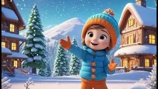 Cinco Pequeños Copos de Nieve Bailando Levemente | Rimas Infantiles y Canciones para Niños