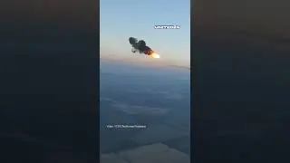 Ukrainian Mi-24V Helicopter Shot Down Russian Shahed-136 Drone With Precise Hit #warinukraine