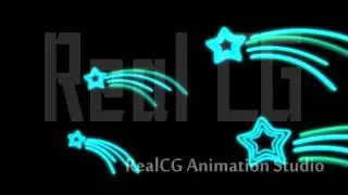 neon star tail color of star background video series by RealCG Animation Studio