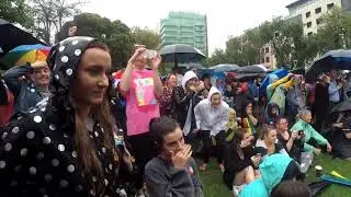 Announcement of the 2017 Australian same sex marriage postal survey results in Adelaide