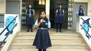 In daily assembly activities by student.