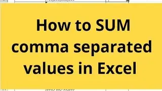 How to SUM comma separated values in Excel 📚 💡 #excel #trends #viral #public