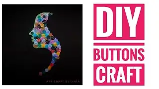 How to make a DIY  Button Craft|Easy Wall hanging|Easy and Simple Button craft|Art Craft By Linta