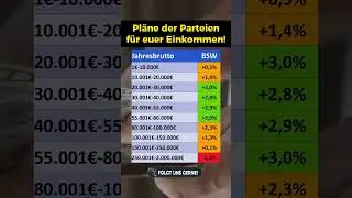 Das plant das BSW f&uuml;rs Nettoeinkommen!