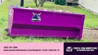 Dumpster Rental Bulverde TX - Purple Cow Dumpsters - 830-730-3305
