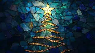 Stained Glass Christmas Tree &ndash; 1.5 Hours of Cozy Jazz Background Music | Luxury 4K Ambient Art
