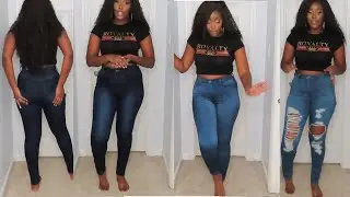Huge Fashion Nova Affordable Jean Haul ! Slim Thick Jean Haul Try On | Size 11 & Size 13