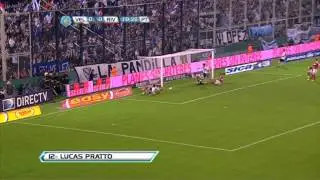 Gol de Pratto. V&eacute;lez 1 River 0. Torneo Inicial 2012. Fecha 7. FPT