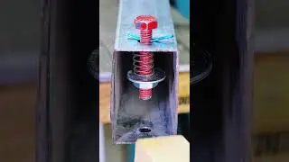 Genius DIY Hack! Turn a bolt into a quick-release Spring pin #toolstour#toolstour #diy