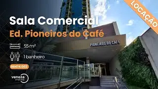 Sala comercial para alugar no centro de Londrina, Ed. Pioneiros do Caf&eacute;.