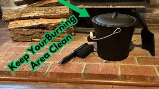 Smedley & York 2.15 Gallon Black #AshBucket and #Fireplace Tool Set Lid, Shovel & Broom #woodstove