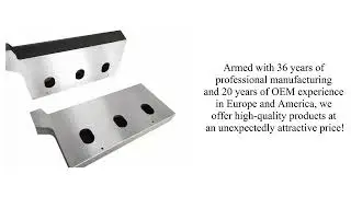 Mechanical Flying Shear Blades For Metal Steel Cutting Rebars