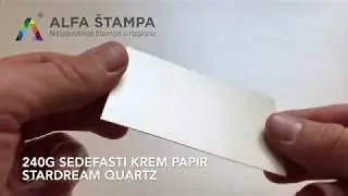 285g Sedefasti krem papir - Papir za &scaron;tampu vizit karti - Alfa &scaron;tampa