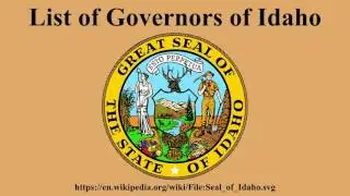 List of Governors of Idaho